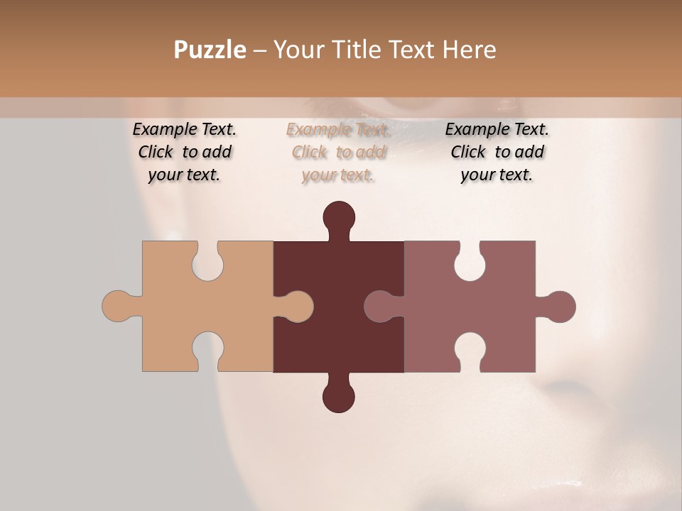 Close Lip Caucasian PowerPoint Template