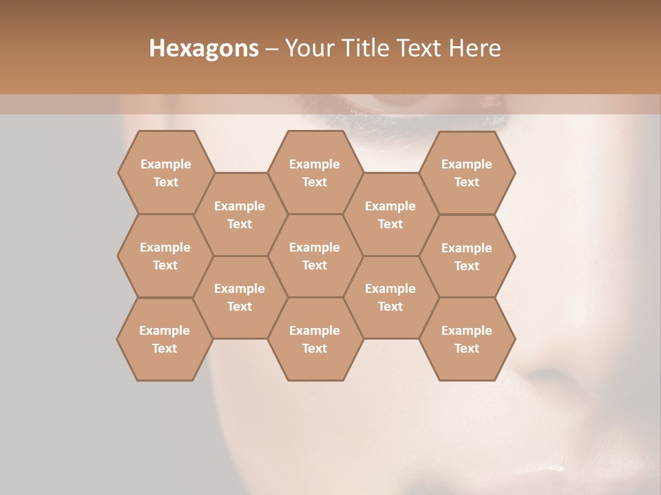 Close Lip Caucasian PowerPoint Template