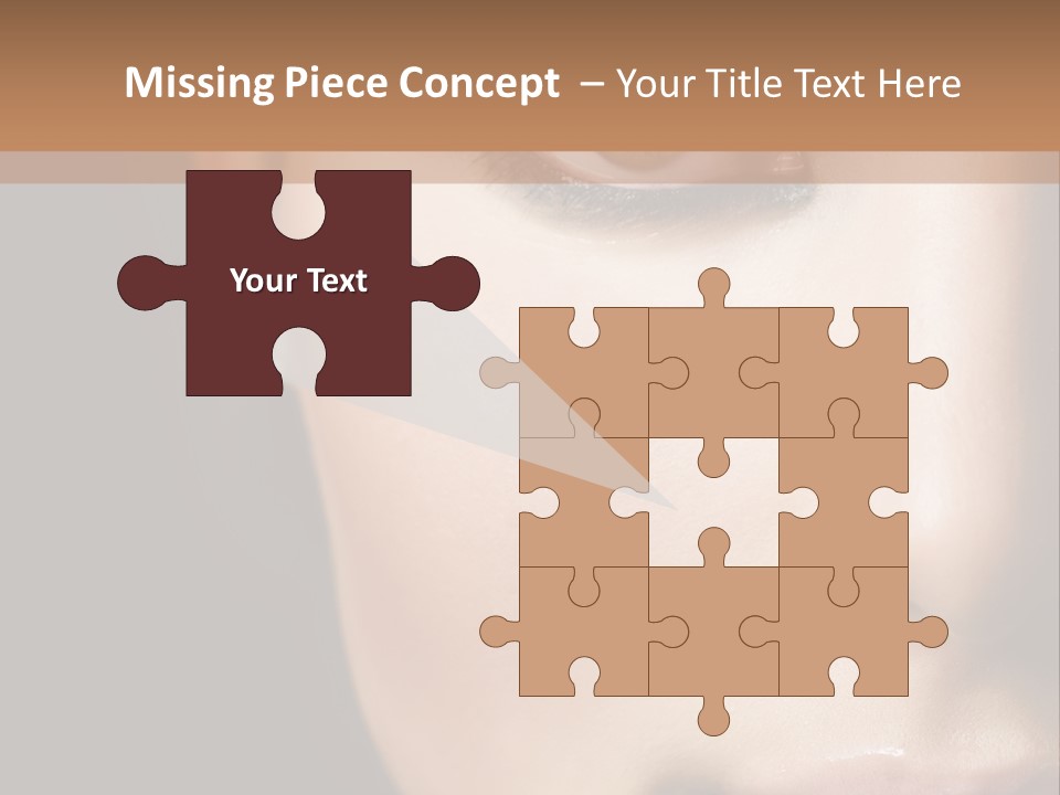 Close Lip Caucasian PowerPoint Template