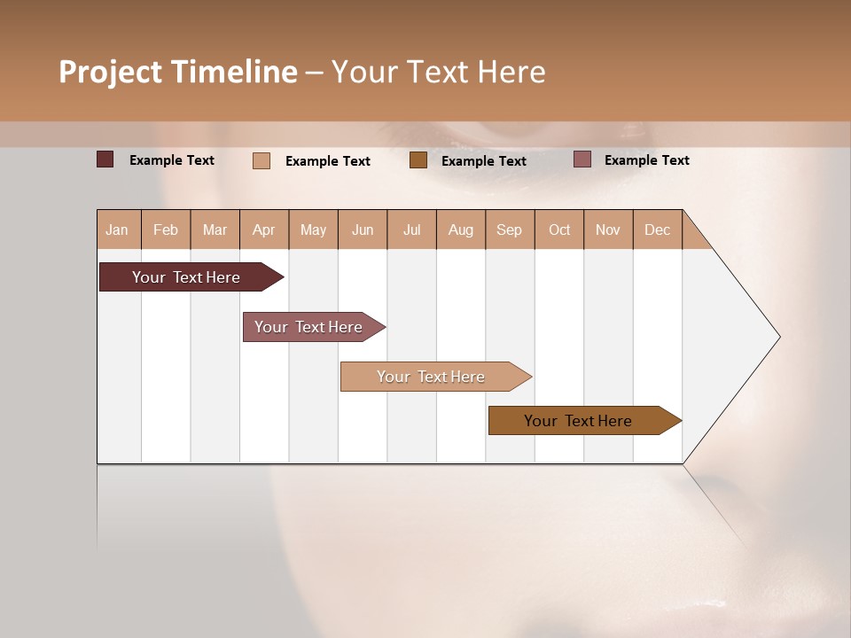 Close Lip Caucasian PowerPoint Template