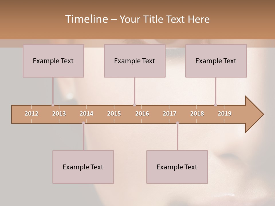 Close Lip Caucasian PowerPoint Template