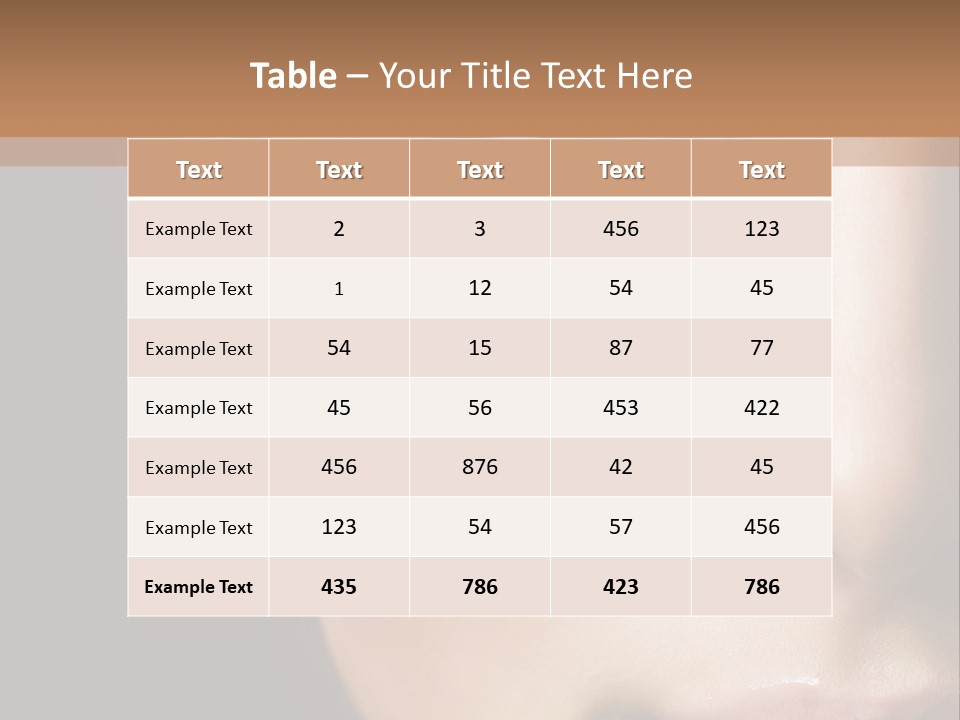 Close Lip Caucasian PowerPoint Template