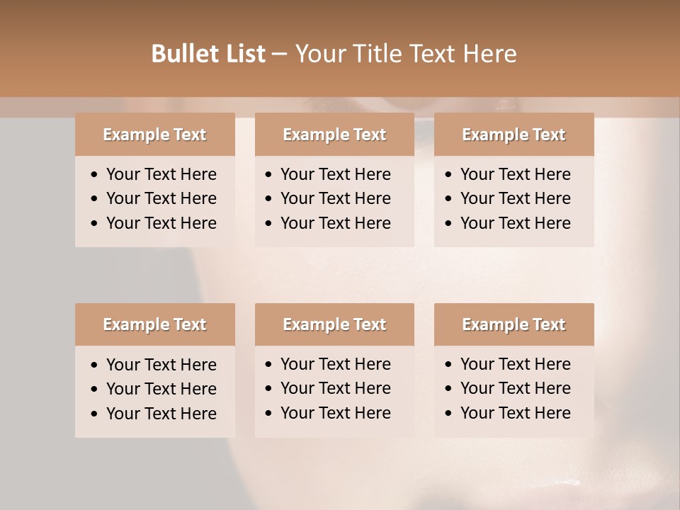 Close Lip Caucasian PowerPoint Template