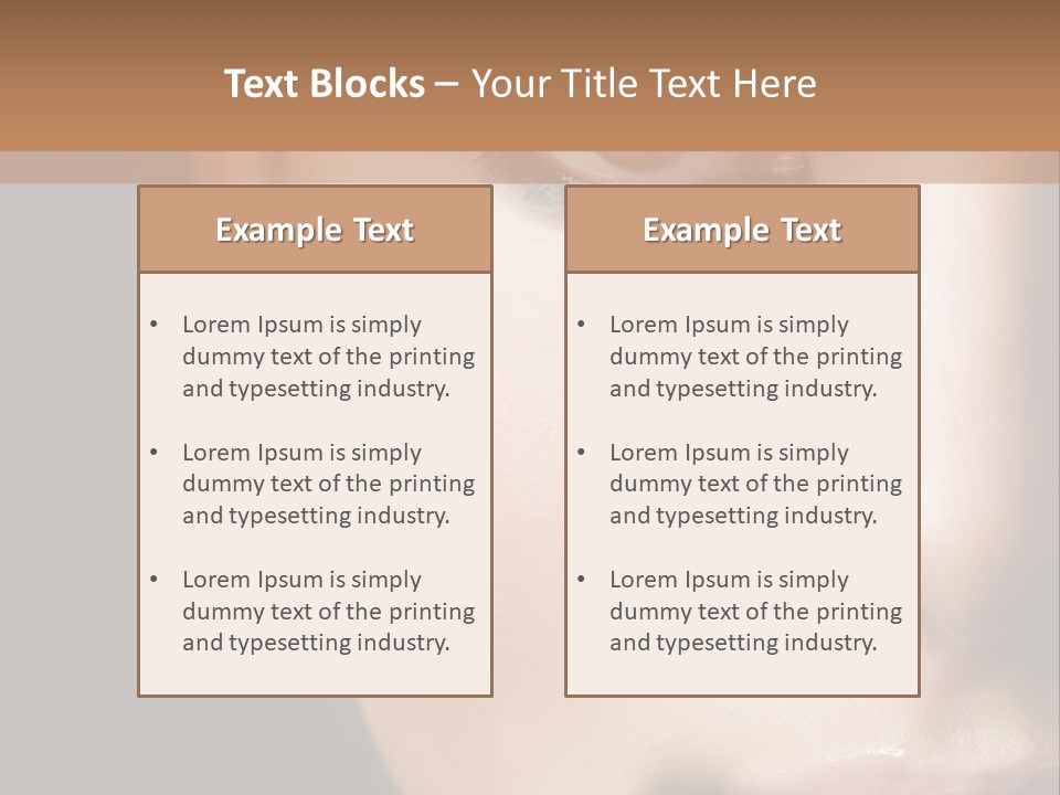 Close Lip Caucasian PowerPoint Template