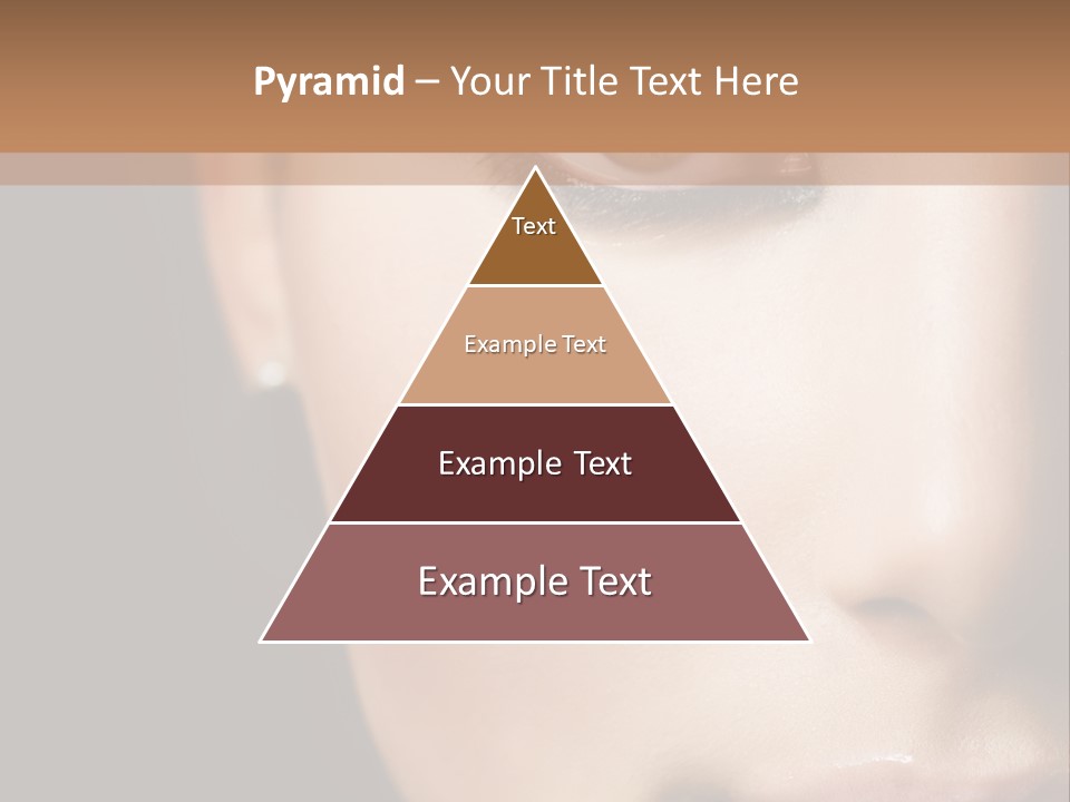 Close Lip Caucasian PowerPoint Template