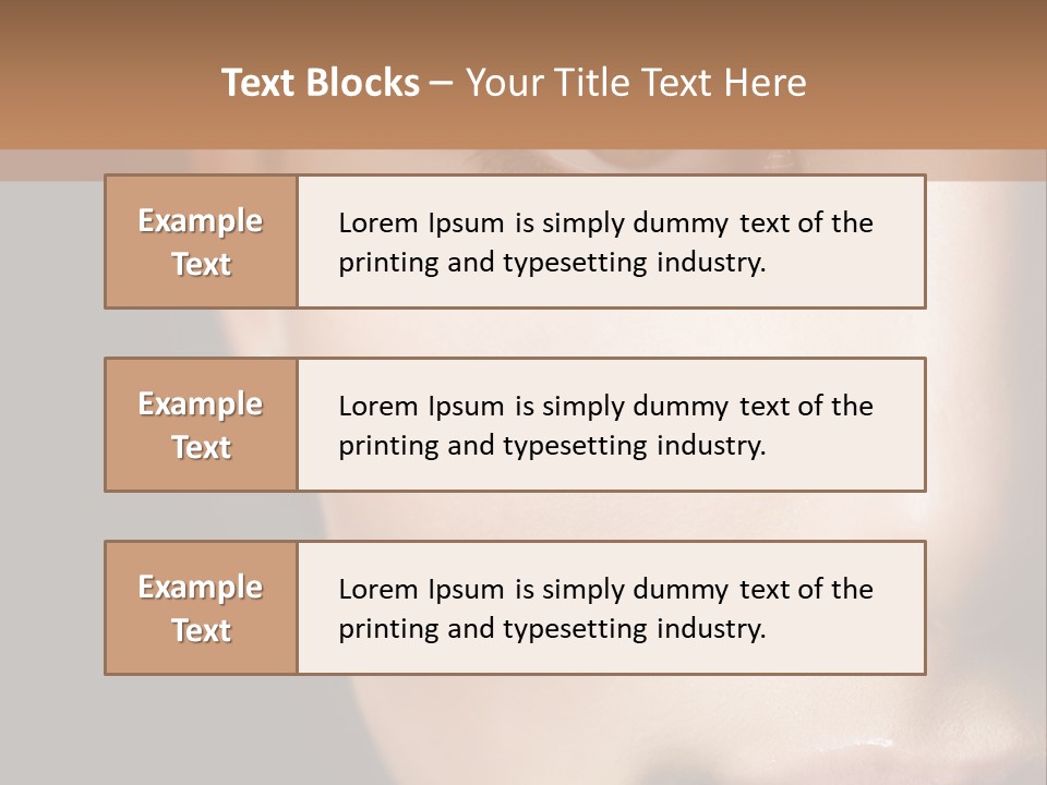 Close Lip Caucasian PowerPoint Template