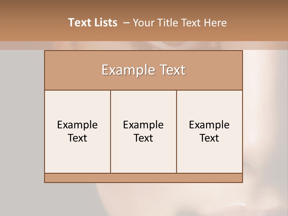 Close Lip Caucasian PowerPoint Template