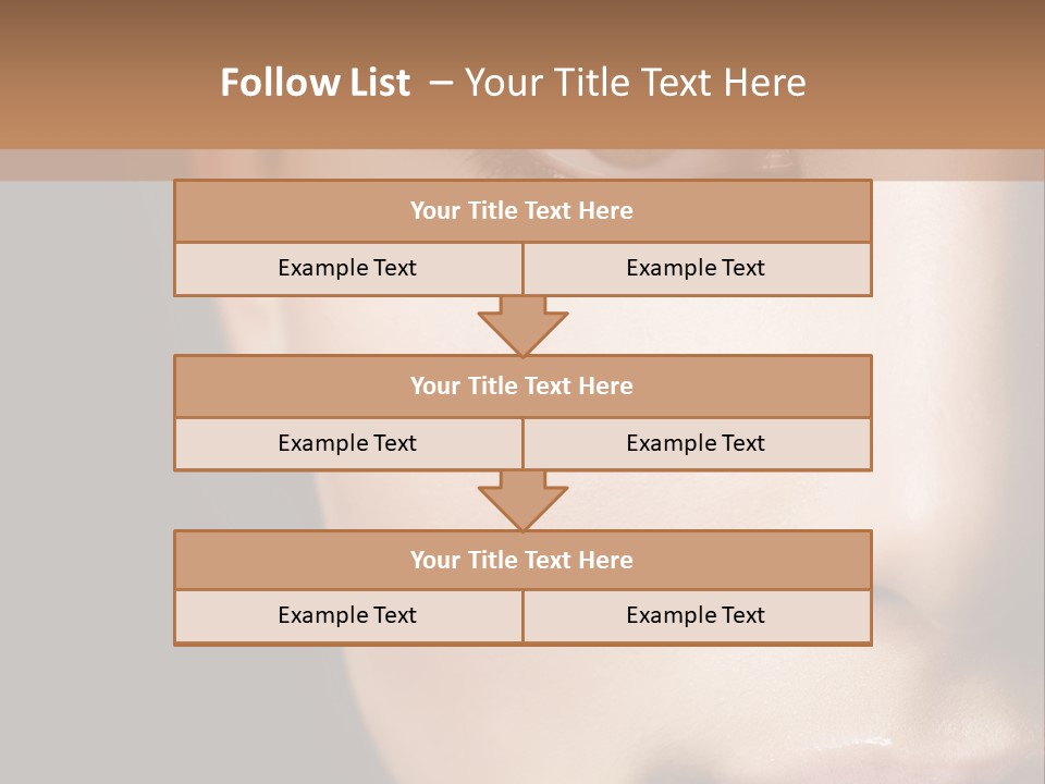 Close Lip Caucasian PowerPoint Template