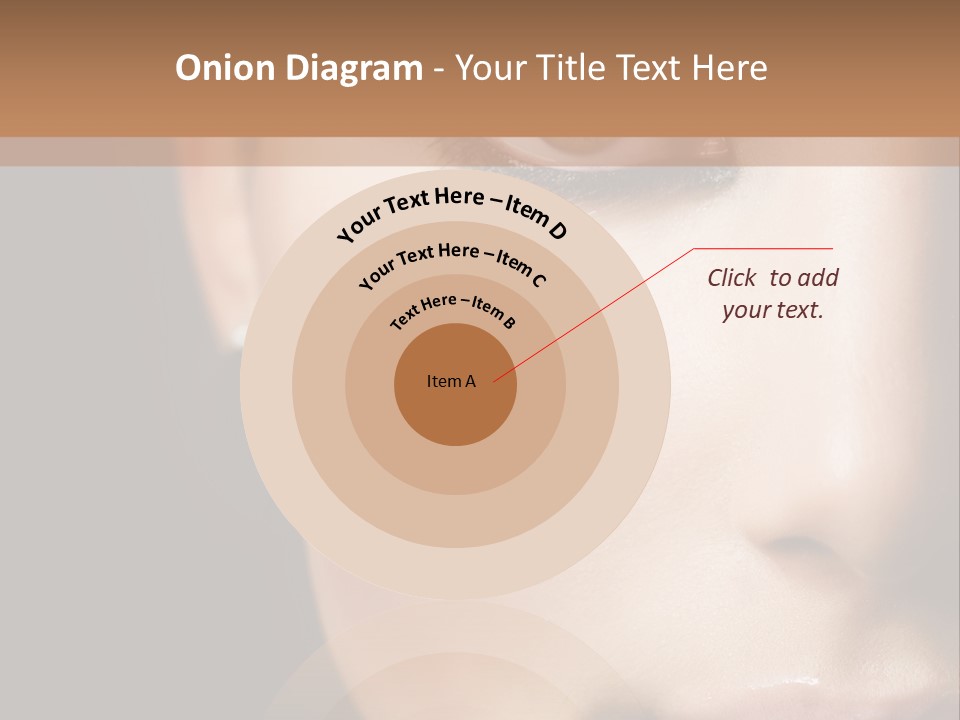 Close Lip Caucasian PowerPoint Template
