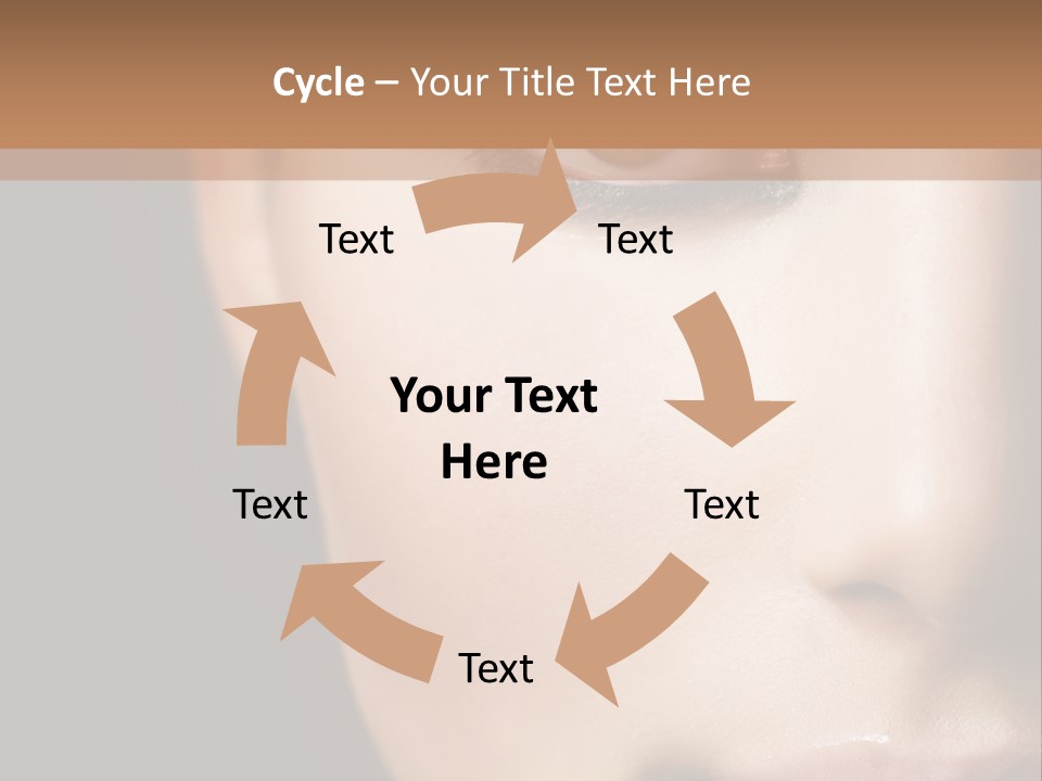 Close Lip Caucasian PowerPoint Template