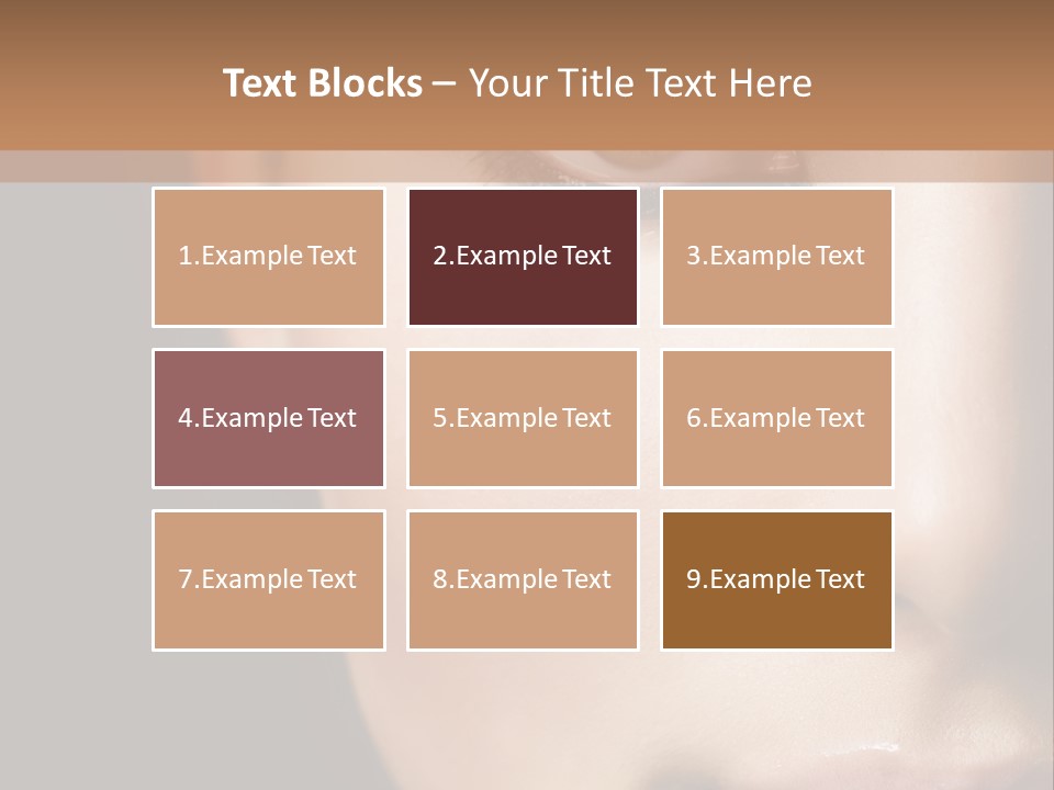 Close Lip Caucasian PowerPoint Template