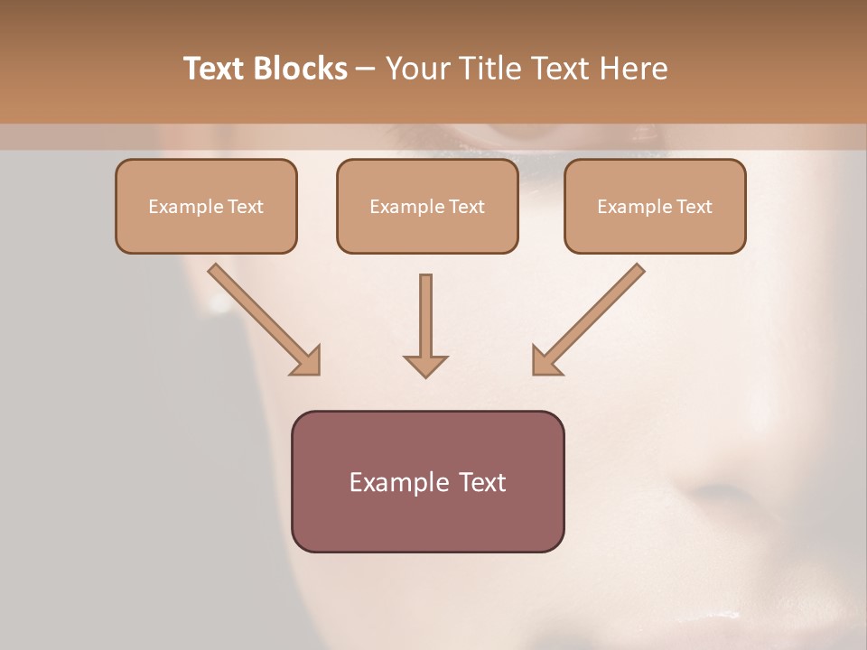 Close Lip Caucasian PowerPoint Template