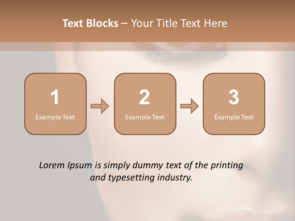 Close Lip Caucasian PowerPoint Template