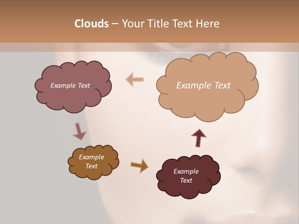 Close Lip Caucasian PowerPoint Template