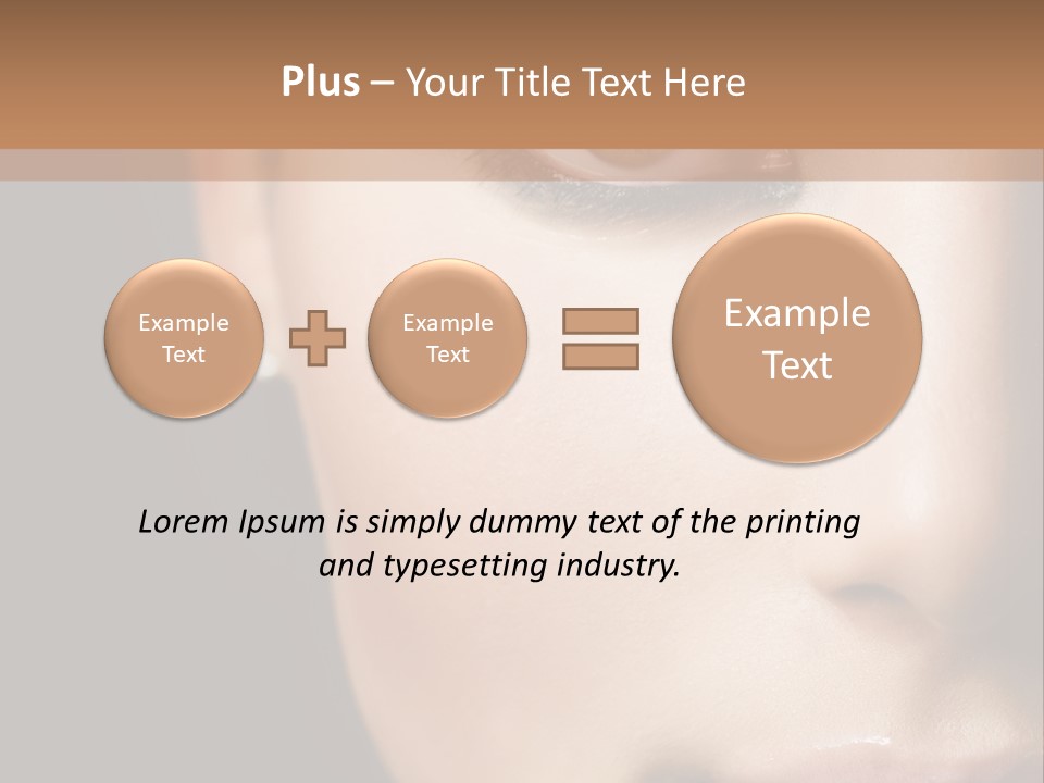 Close Lip Caucasian PowerPoint Template
