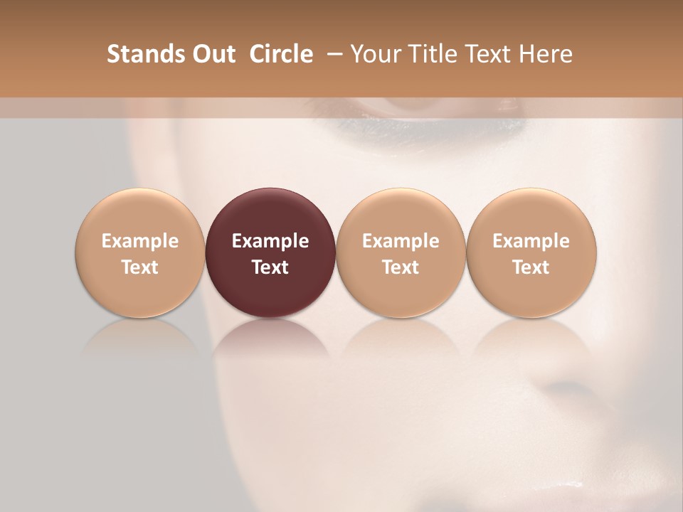 Close Lip Caucasian PowerPoint Template