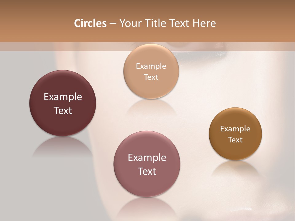 Close Lip Caucasian PowerPoint Template