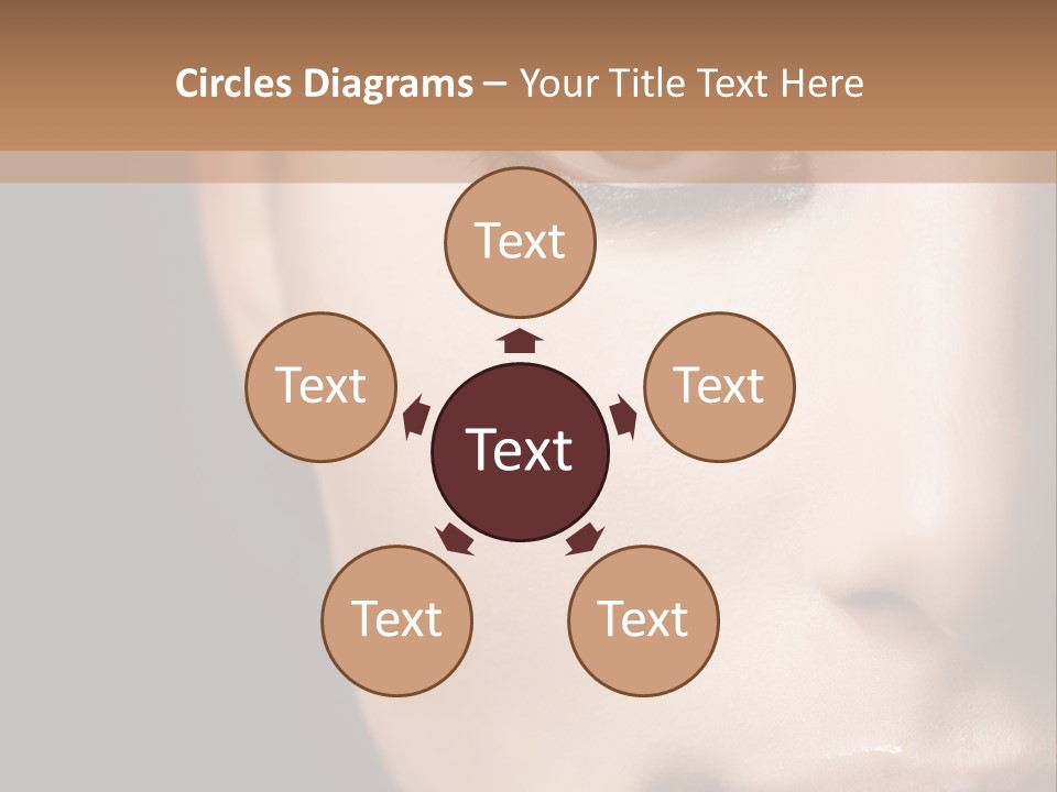 Close Lip Caucasian PowerPoint Template