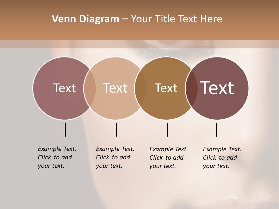 Close Lip Caucasian PowerPoint Template