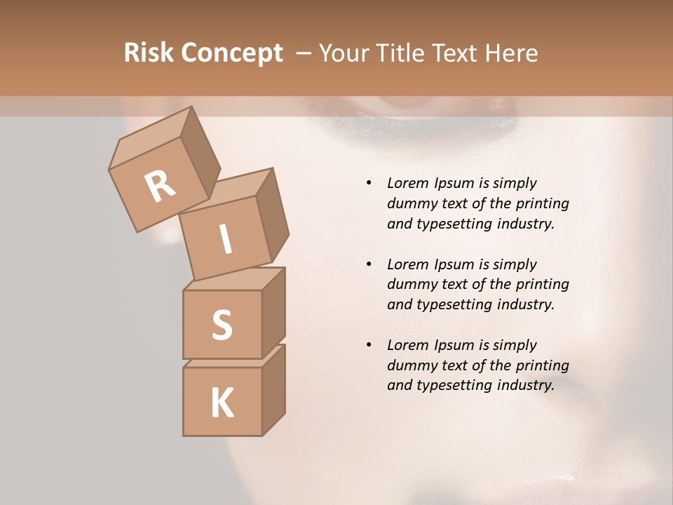 Close Lip Caucasian PowerPoint Template