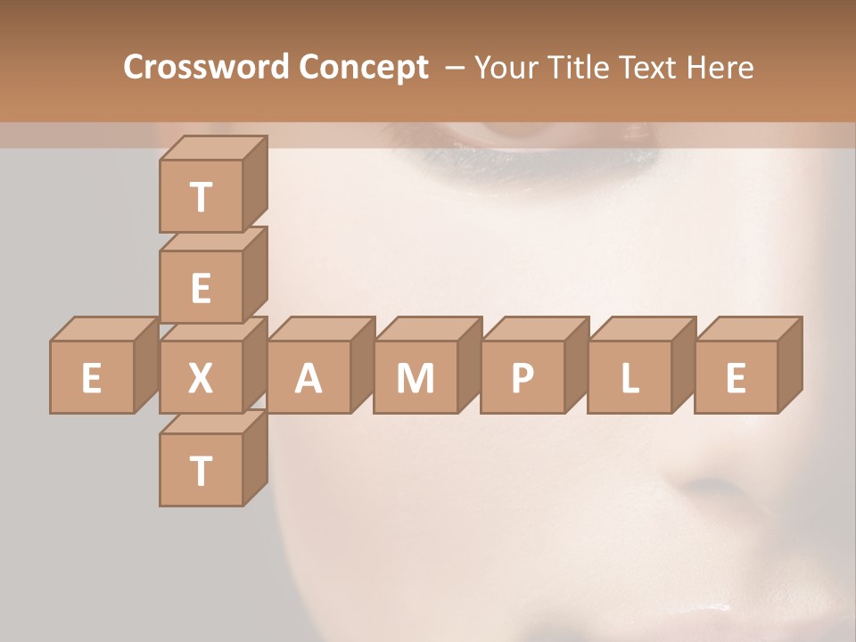 Close Lip Caucasian PowerPoint Template