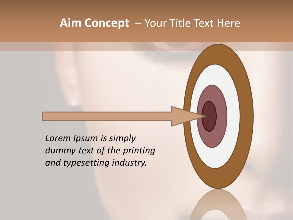 Close Lip Caucasian PowerPoint Template
