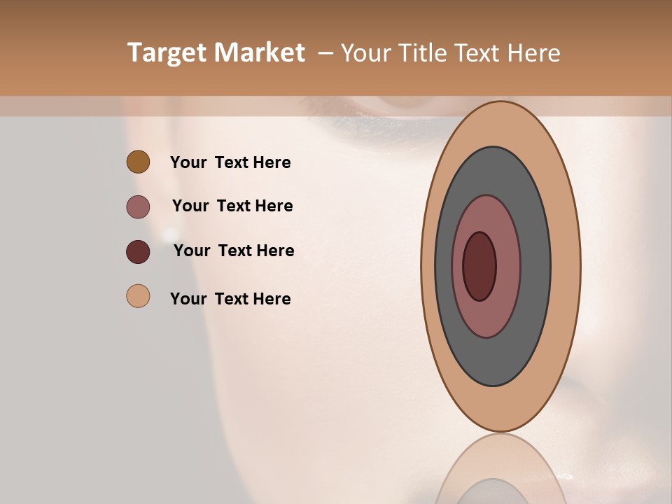 Close Lip Caucasian PowerPoint Template