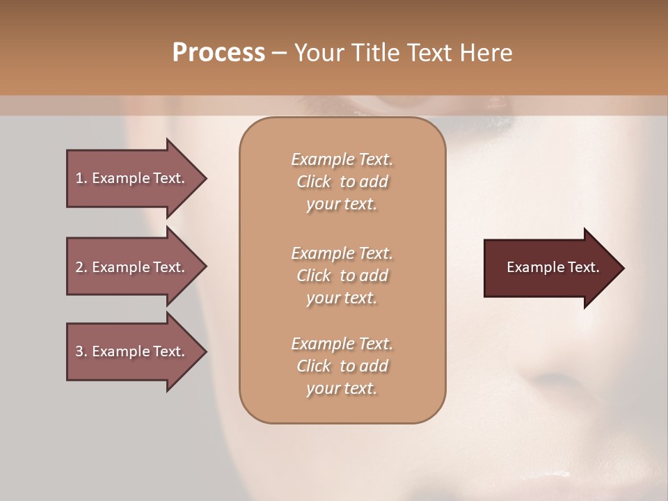Close Lip Caucasian PowerPoint Template