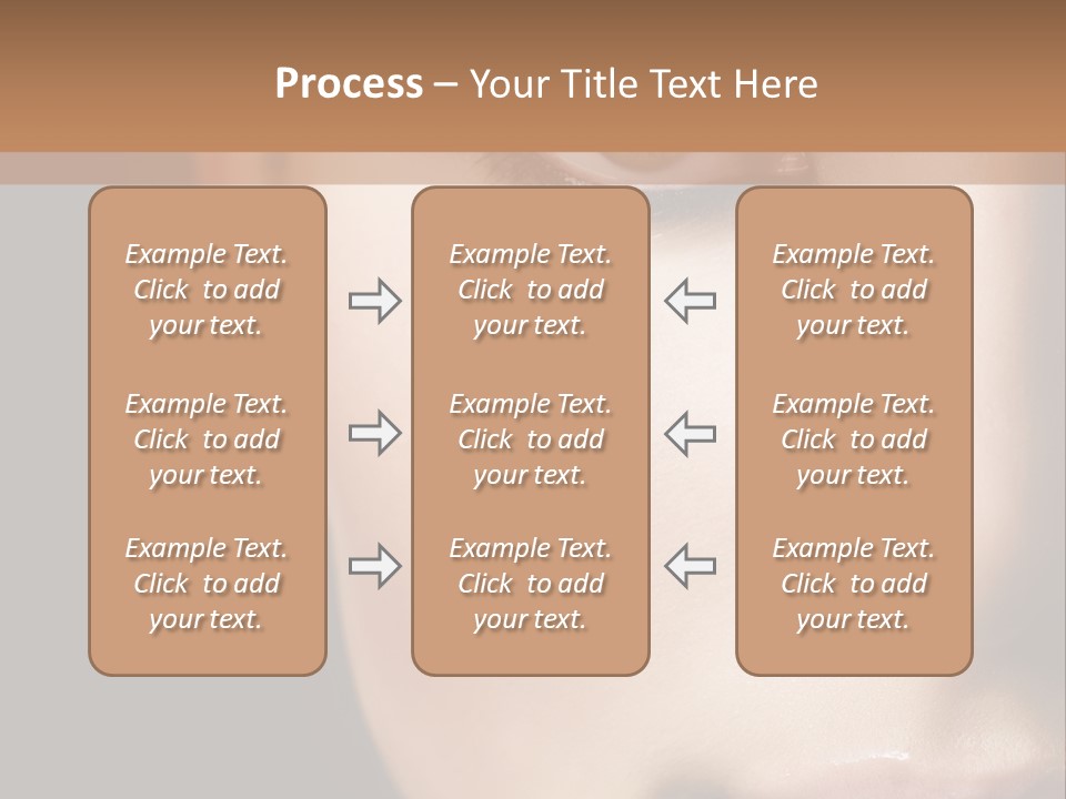 Close Lip Caucasian PowerPoint Template