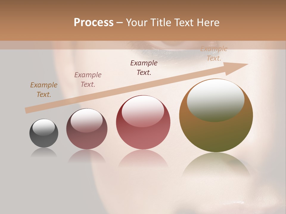 Close Lip Caucasian PowerPoint Template