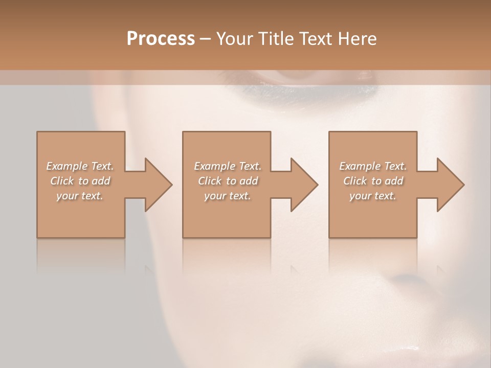 Close Lip Caucasian PowerPoint Template