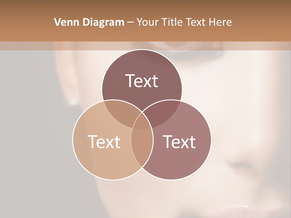 Close Lip Caucasian PowerPoint Template