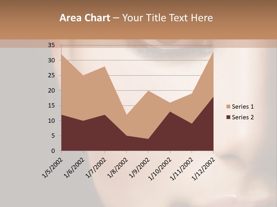 Close Lip Caucasian PowerPoint Template