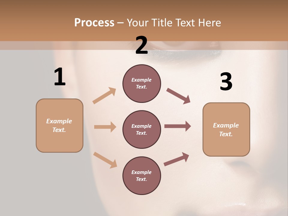 Close Lip Caucasian PowerPoint Template