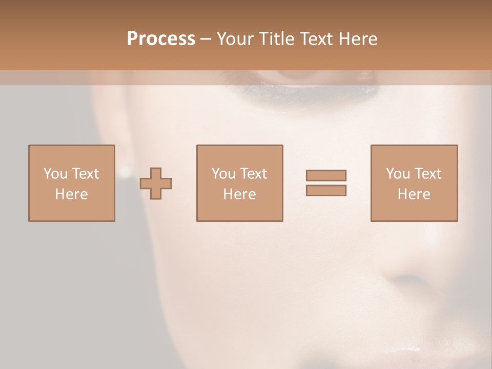 Close Lip Caucasian PowerPoint Template