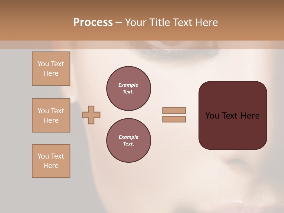 Close Lip Caucasian PowerPoint Template