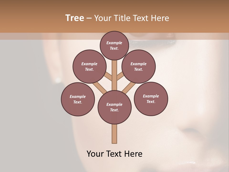 Close Lip Caucasian PowerPoint Template