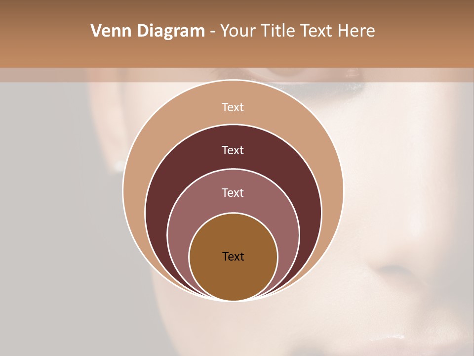 Close Lip Caucasian PowerPoint Template