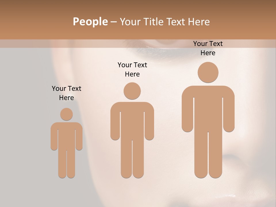 Close Lip Caucasian PowerPoint Template