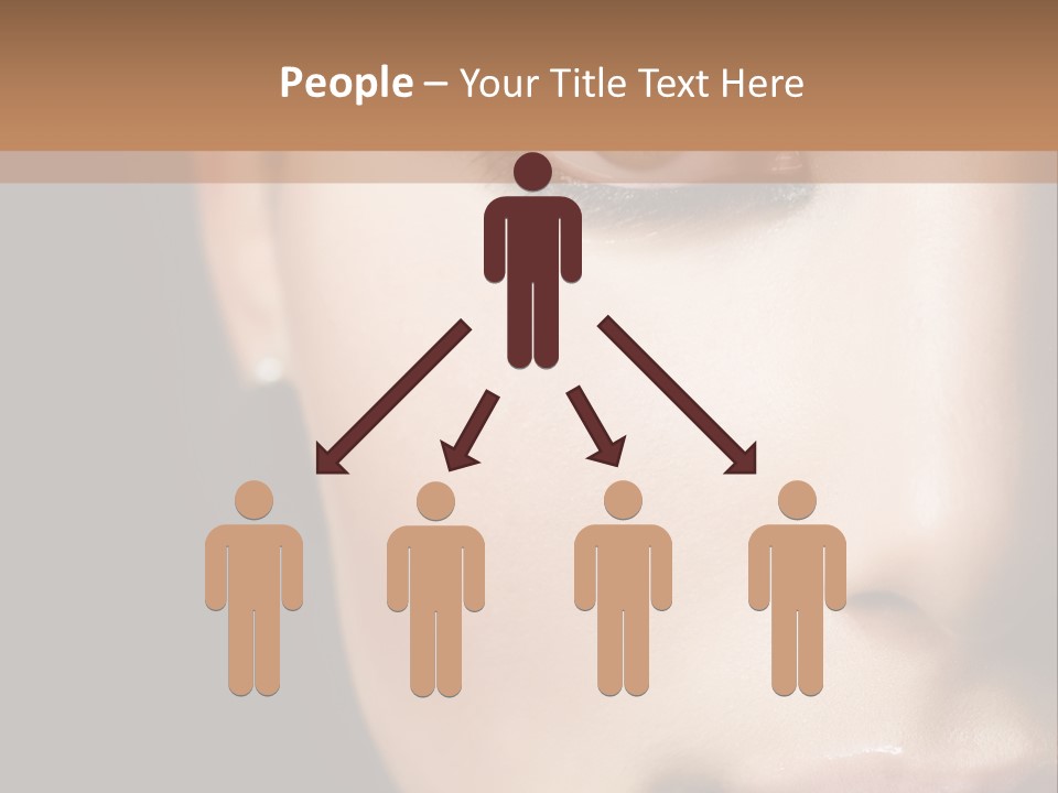 Close Lip Caucasian PowerPoint Template