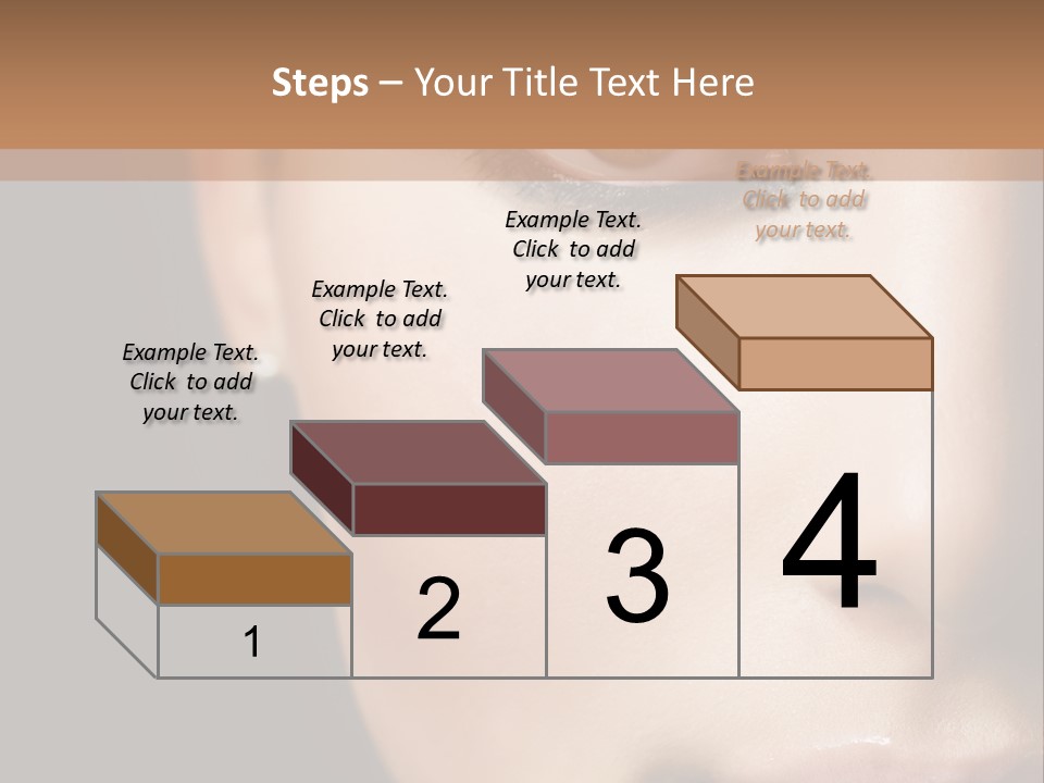 Close Lip Caucasian PowerPoint Template