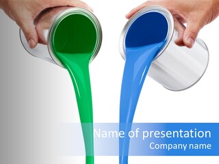 Hand Container Pouring PowerPoint Template