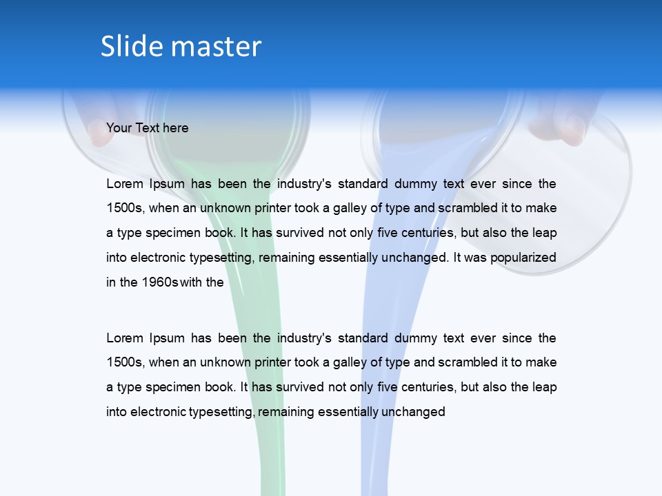 Hand Container Pouring PowerPoint Template
