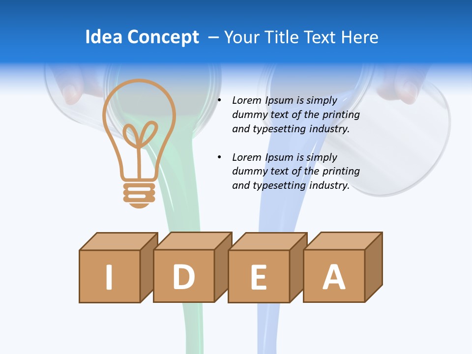 Hand Container Pouring PowerPoint Template