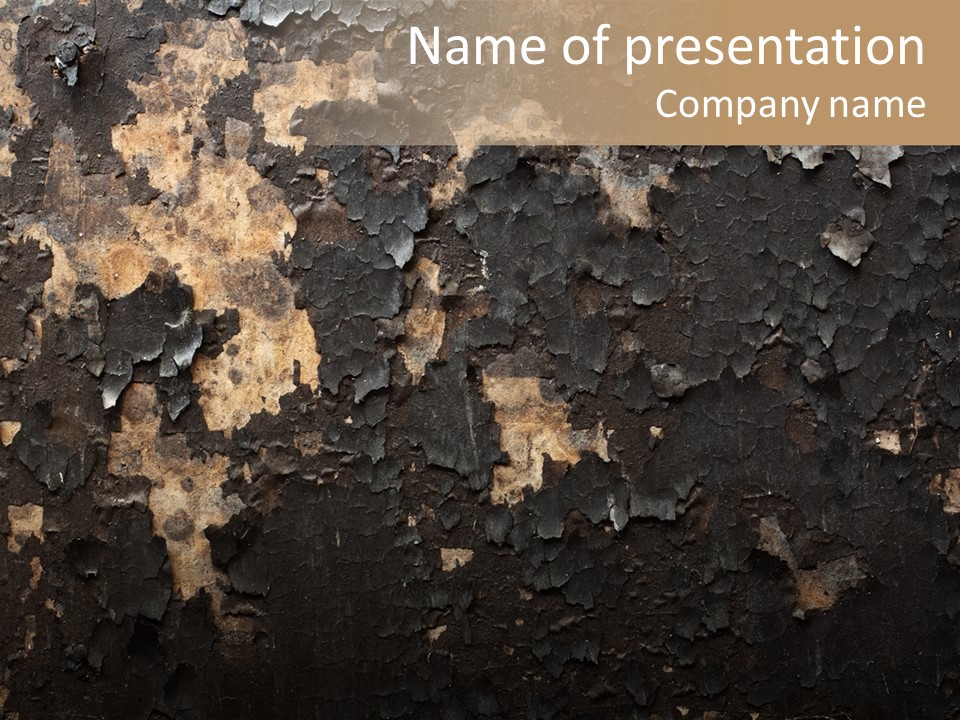 Surface Peeled Destroyed PowerPoint Template