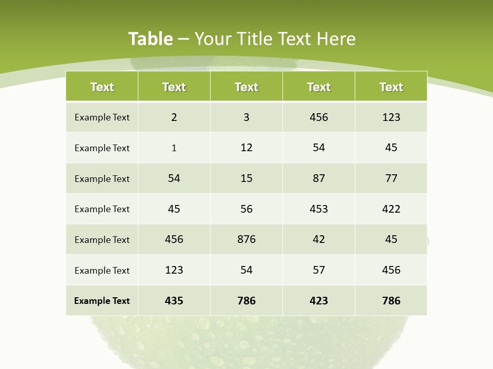 Health Vegetarian One PowerPoint Template