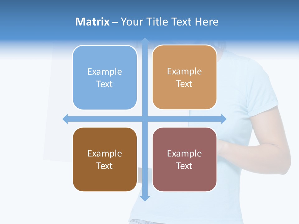 White Close Up Girl PowerPoint Template