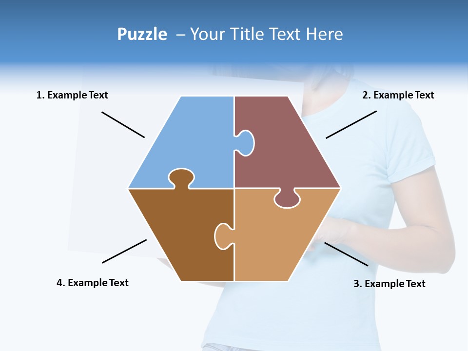 White Close Up Girl PowerPoint Template