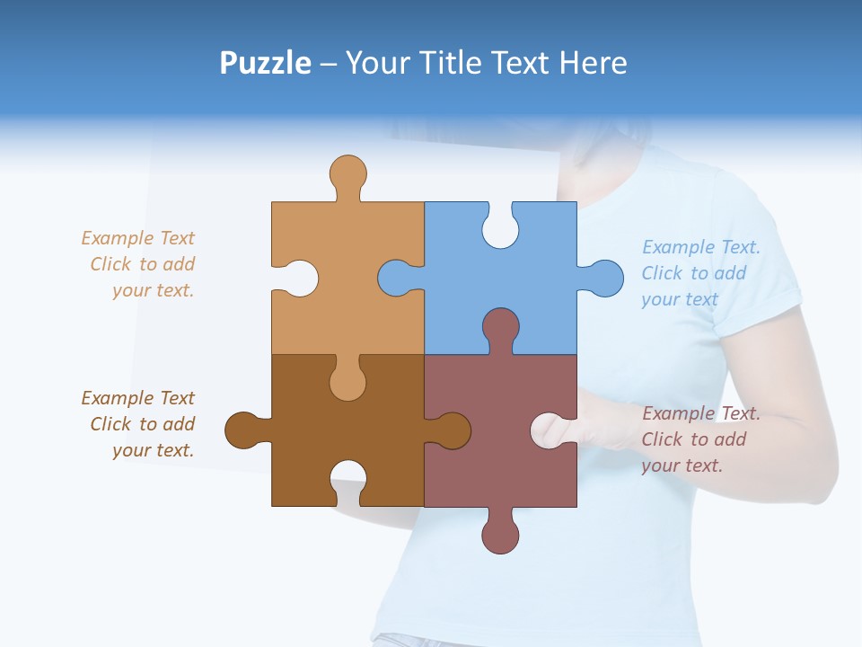 White Close Up Girl PowerPoint Template