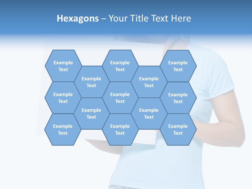 White Close Up Girl PowerPoint Template